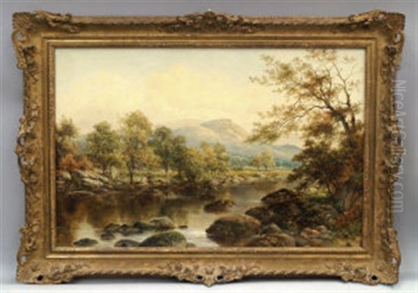 The Llugwy, Betws-y-coed Oil Painting by William Henry Mander