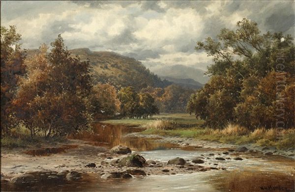 On The Wynion, Dolgelley Oil Painting by William Henry Mander