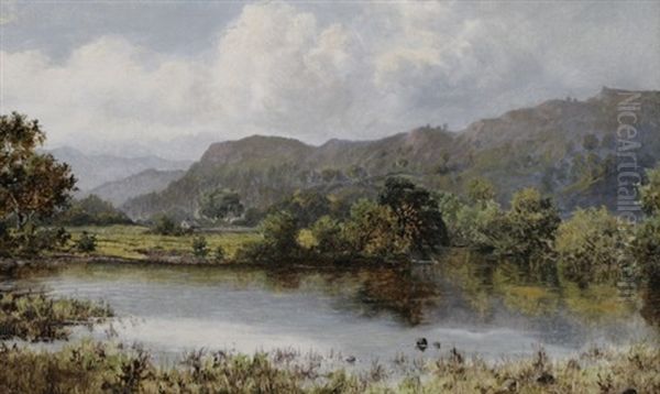 Church Pool At Betws-y-coed Oil Painting by William Henry Mander