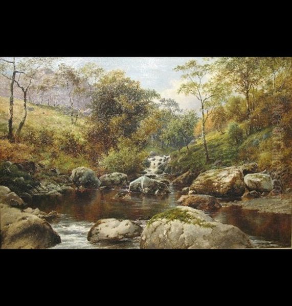 On The Cynfael, Festiniog, North Wales Oil Painting by William Henry Mander