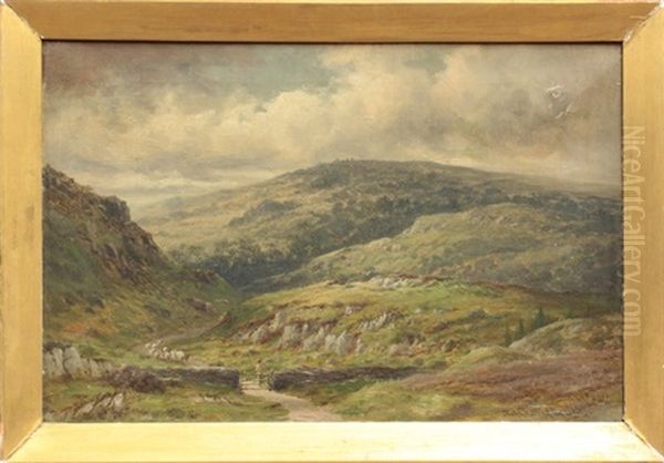 Valley Of The Lledr (sketch) Oil Painting by William Henry Mander