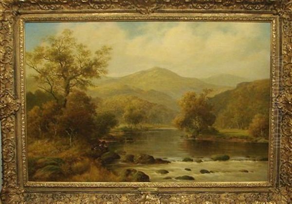 Expansive Landscape Oil Painting by William Henry Mander