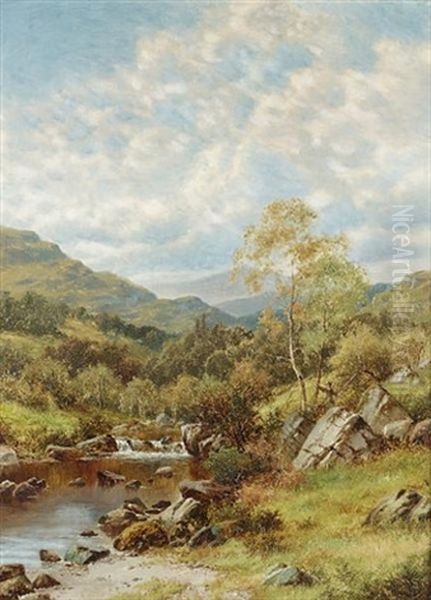 On The Upper Conway Oil Painting by William Henry Mander