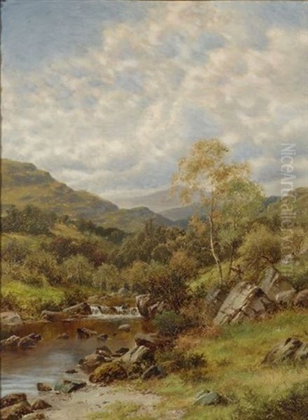 On The Upper Conway Oil Painting by William Henry Mander