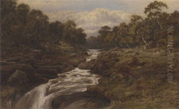 The Strid, On The Wharfe Oil Painting by William Henry Mander