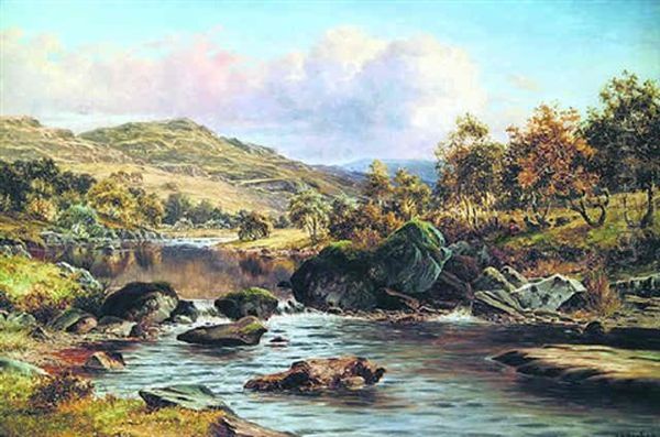 Resting By The River Oil Painting by William Henry Mander