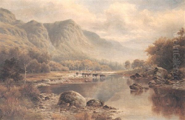 At Dinas Mawddwy Oil Painting by William Henry Mander