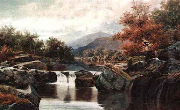 In The Lleder Valley Oil Painting by William Henry Mander