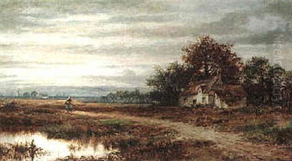 The Path Across The Common Oil Painting by William Henry Mander