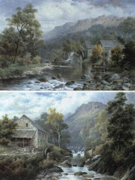 Approaching Autumn On The Arran, Dolgelly Oil Painting by William Henry Mander