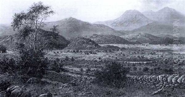 Scene Near Festinog, North Wales Oil Painting by William Henry Mander