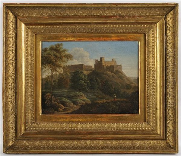 Romantic Landscape With A Castle by Antonin Manes