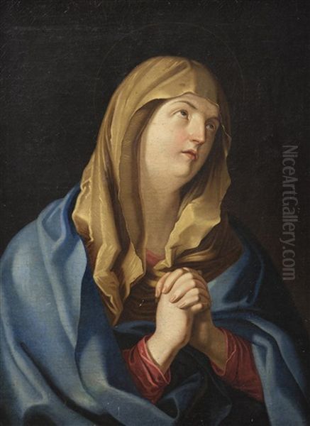 Madonna (copy Of Guido Reni) Oil Painting by Vaclav (Wenzel) Manes