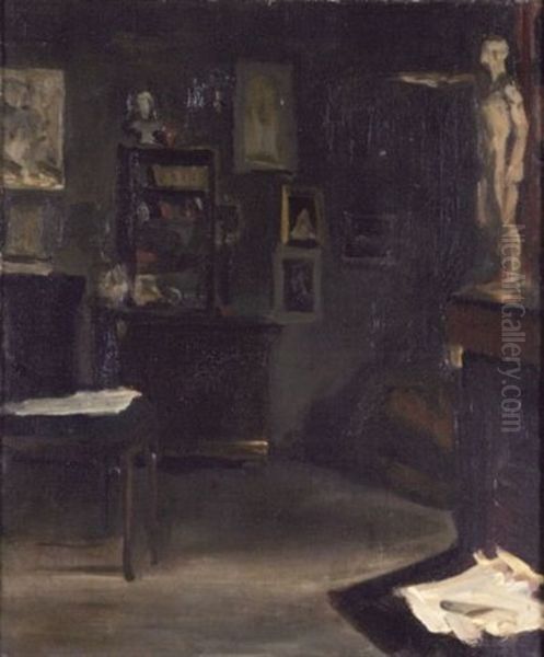 Un Interieur, Chez Manet (atelier Des Kunstlers In Der Rue De St.petersbourg) Oil Painting by Edouard Manet