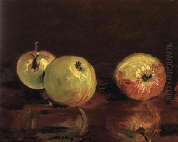 Trois Pommes Oil Painting by Edouard Manet