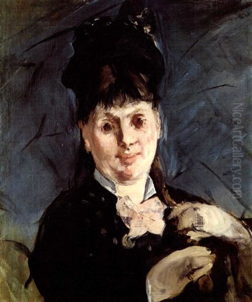 La Femme A L'ombrelle Oil Painting by Edouard Manet