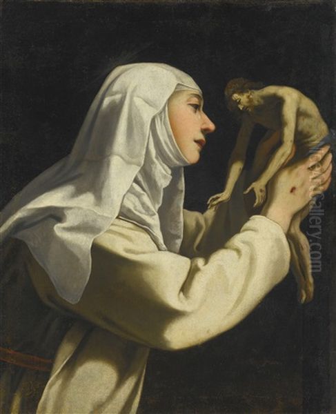 Saint Catherine Of Siena Oil Painting by Rutilio Manetti