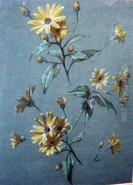 Study Of Flowers Oil Painting by Antoine Berjon