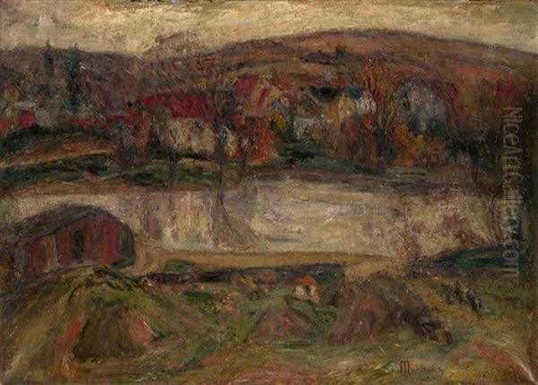 Landscape And Still Life (double-sided) Oil Painting by Abram Anshelevich Manevich