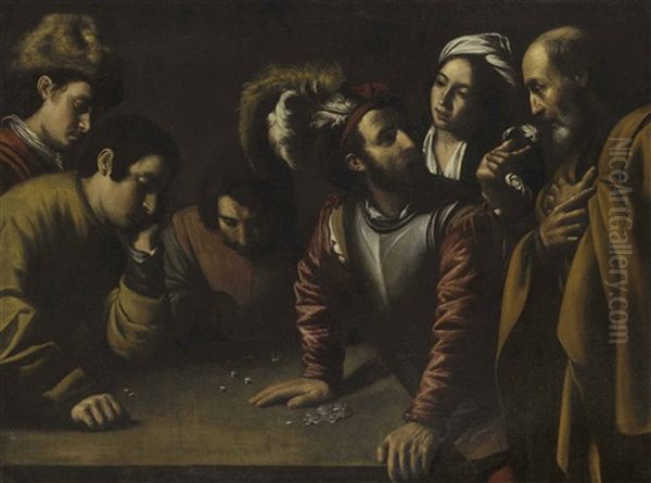 The Denial Of Saint Peter Oil Painting by Bartolomeo Manfredi