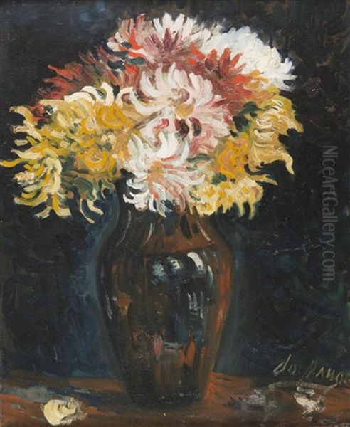 Bouquet De Fleurs Oil Painting by Jose (Joseph) Mange