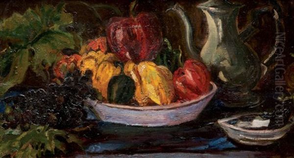 Nature Morte Aux Pommes Oil Painting by Jose (Joseph) Mange