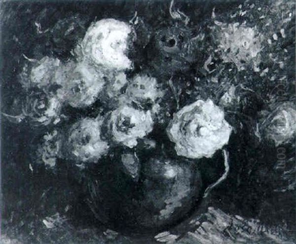 Bouquet De Fleurs Oil Painting by Jose (Joseph) Mange