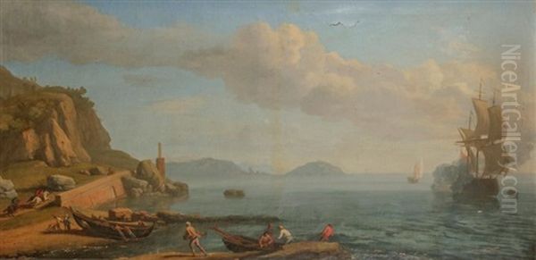 Le Retour De La Peche Oil Painting by Adrien Manglard