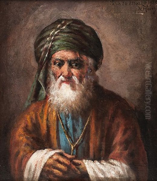 Prezio Mazzo (sarikli Turk) Oil Painting by Leonardo De Mango