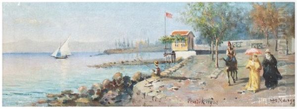 Pendik Iskelesi Oil Painting by Leonardo De Mango