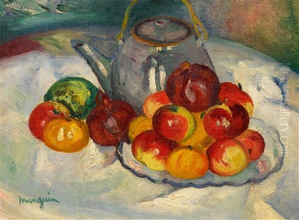 Pommes Et Theiere Oil Painting by Henri Charles Manguin