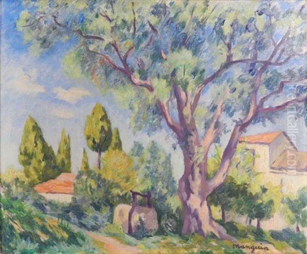 Le Puits De La Ferme Olivier, Saint Tropez Oil Painting by Henri Charles Manguin