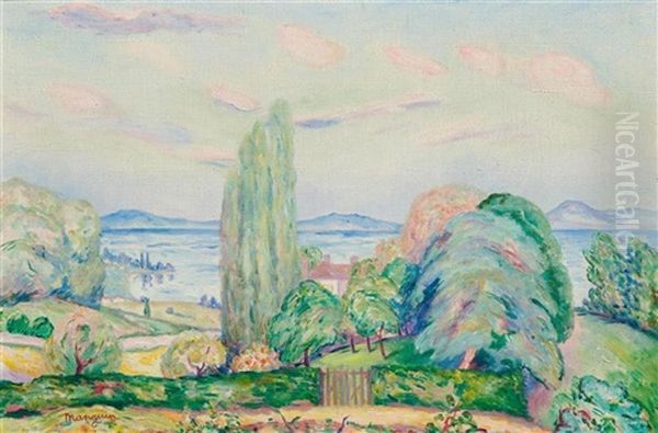 La Baie De Serrieres, Neuchatel Oil Painting by Henri Charles Manguin