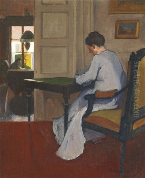 Interieur Oil Painting by Henri Charles Manguin