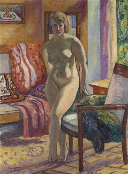 Nu Debout A Contre-jour (grenouillette) Oil Painting by Henri Charles Manguin