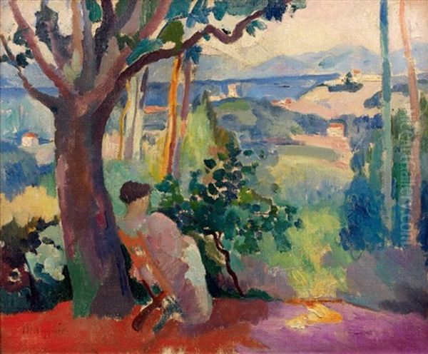 Le Repos, Villa Demiere, Jeanne, Ete Oil Painting by Henri Charles Manguin