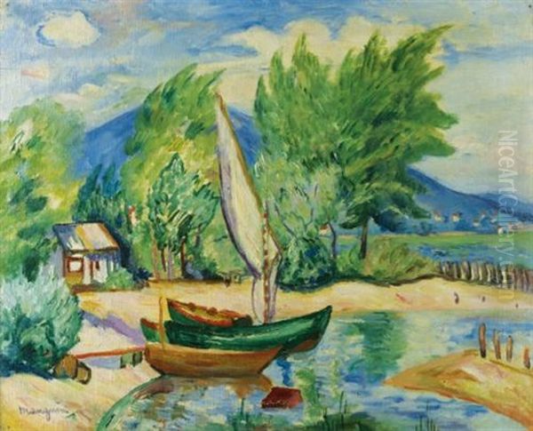 Colombier, La Voile Blanche Oil Painting by Henri Charles Manguin