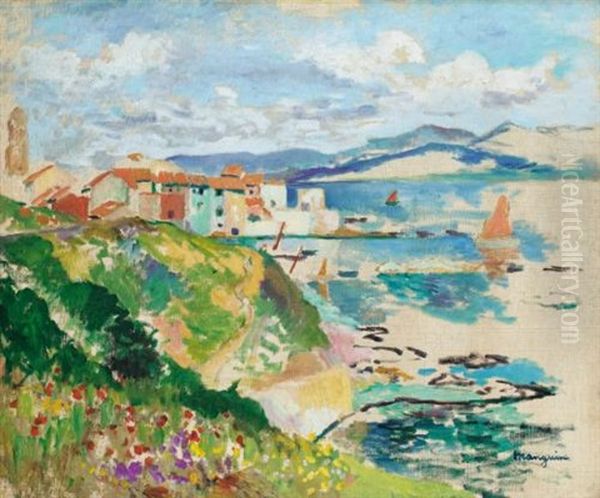 Vue Sur La Ponche, Saint-tropez Oil Painting by Henri Charles Manguin