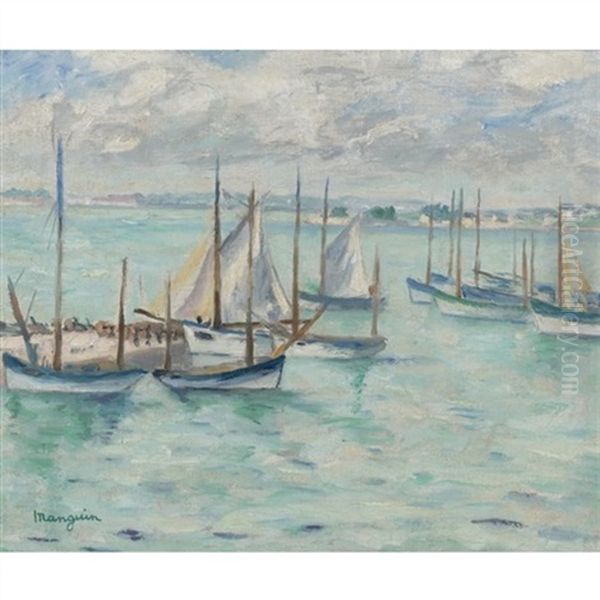 Concarneau, La Jetee Oil Painting by Henri Charles Manguin