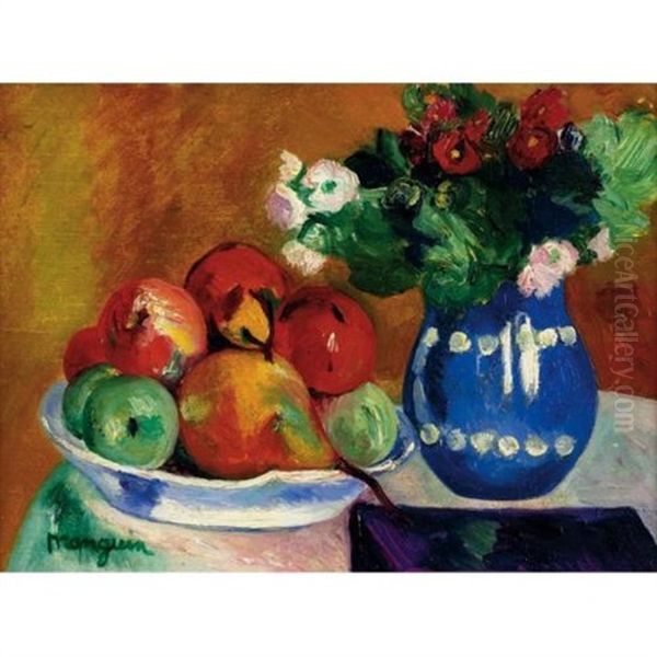 Nature Morte Aux Pommes Et Poires Oil Painting by Henri Charles Manguin