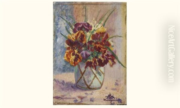 Pensees Violettes: Bouquet De Fleurs Oil Painting by Henri Charles Manguin