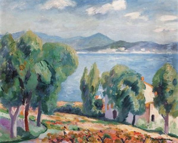 L'allee Vers Chateau-martin, Saint-tropez Oil Painting by Henri Charles Manguin