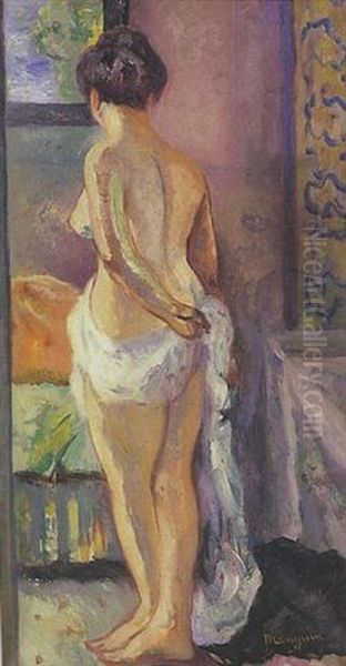 Nu Debout D'essuyant Oil Painting by Henri Charles Manguin