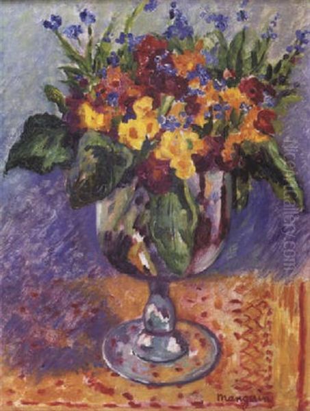 Fleurs Dans Une Coupe Oil Painting by Henri Charles Manguin