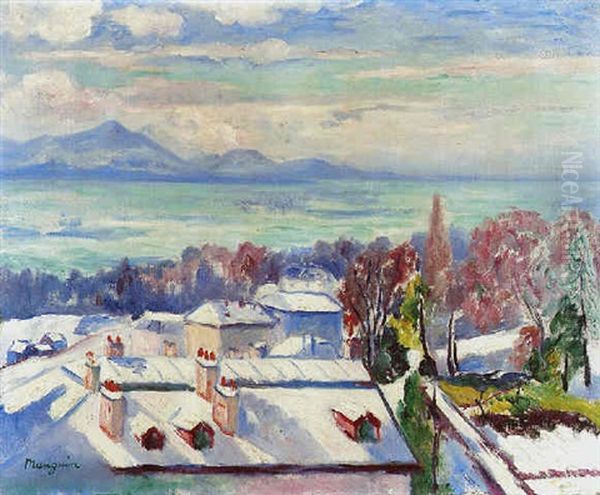 Lausanne Sous La Neige Oil Painting by Henri Charles Manguin