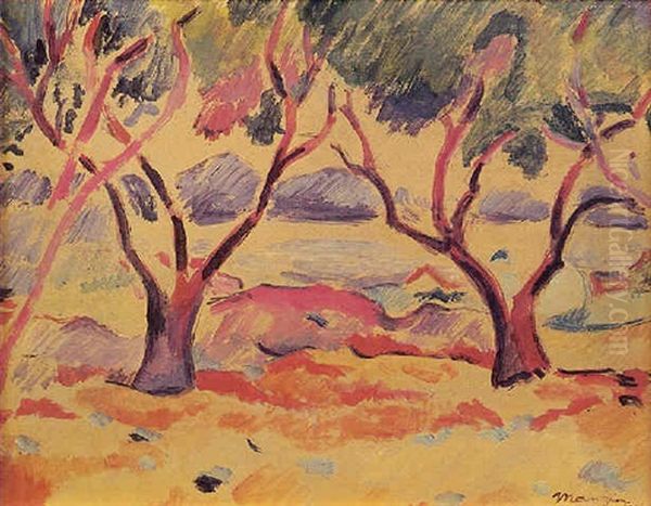 Pinede A Cavalliere Oil Painting by Henri Charles Manguin