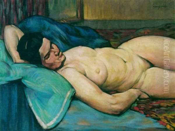 Reclining Nude Oil Painting by Henri Charles Manguin