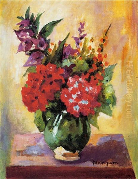 Bouquet De Fleurs Oil Painting by Henri Charles Manguin