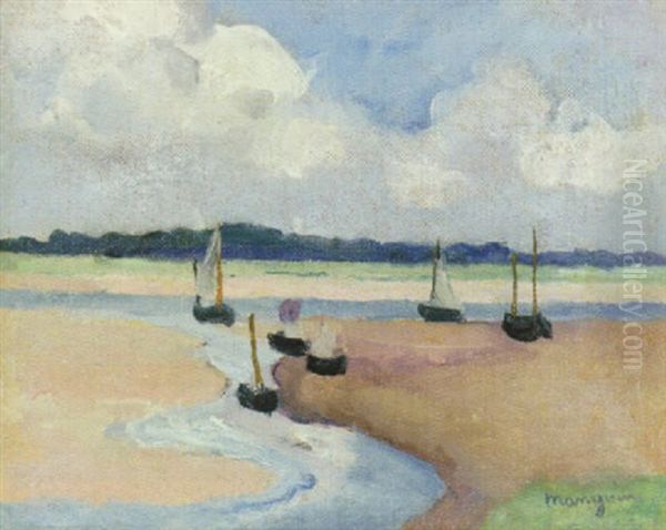 Kustlandskap Oil Painting by Henri Charles Manguin