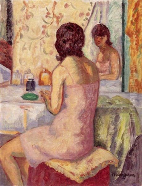 Jeune Femme A Sa Toilette Oil Painting by Henri Charles Manguin